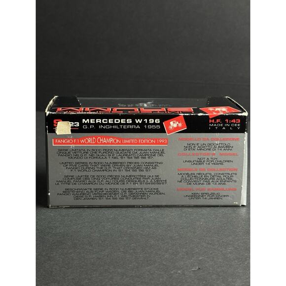 BRUMM Mercedes W 196 G.P Inghilterra 1955 S023 Scala 1:43. Edition Limited 5000 - Picture 3 of 5